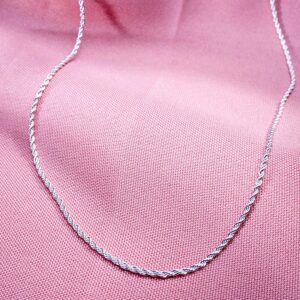 CORRENTE CORDÃO BAIANO 1,5 MM 45 CM | BANHO DE PRATA - CL-001