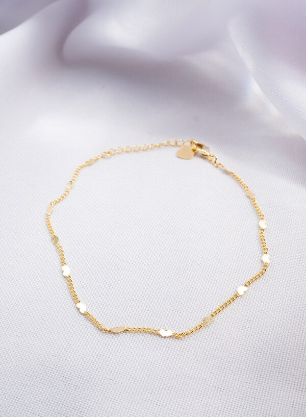 Pulseira Mini Elos com Corações - Image 2