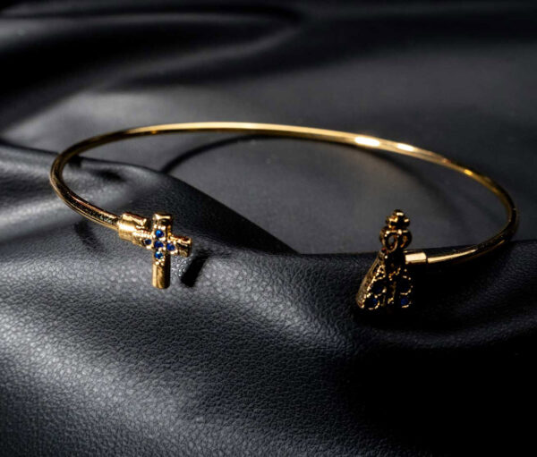 MEIO BRACELETE RELIGIOSO banho de ouro 18k PUL-006 - Image 4