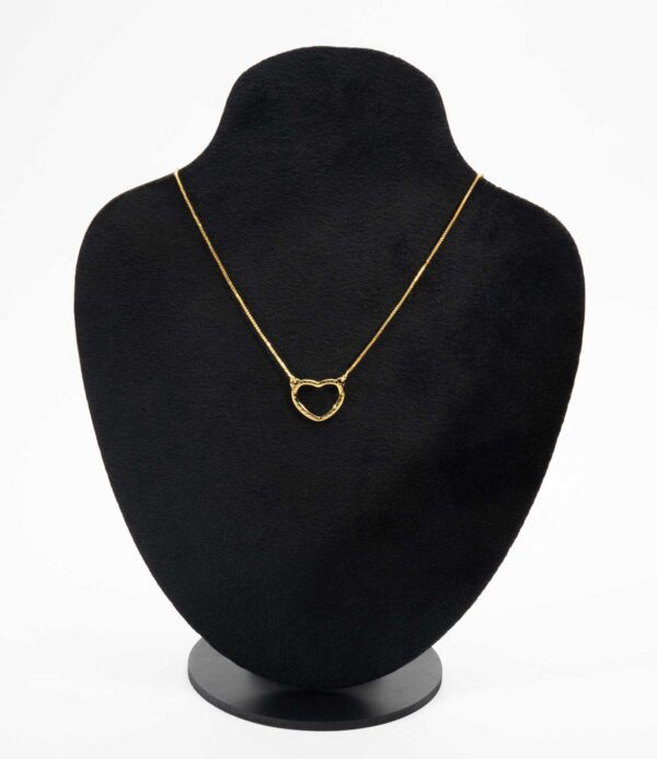 Colar coração vazado com banho em ouro 18k - CL-004 - Image 8