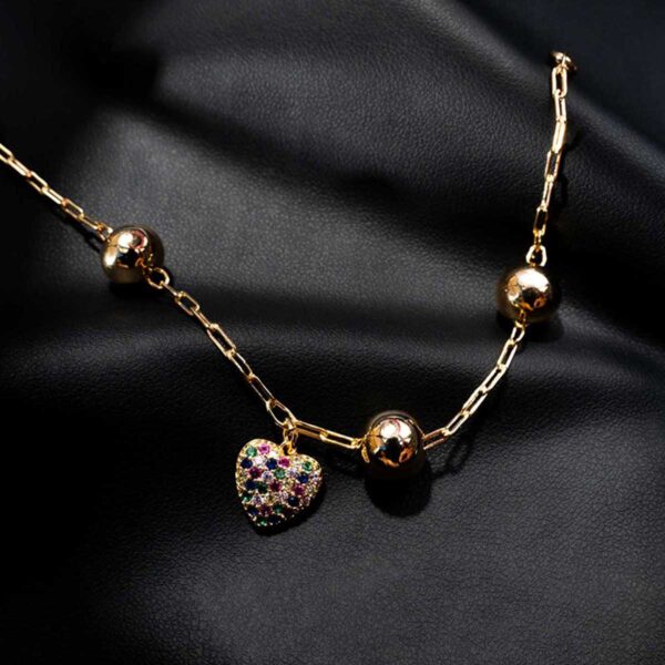 Pulseira coração com micro zircônias - PUL-005 - Image 5
