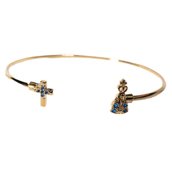 MEIO BRACELETE RELIGIOSO banho de ouro 18k PUL-006