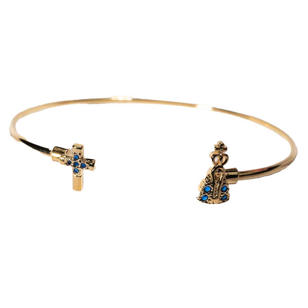 MEIO BRACELETE RELIGIOSO banho de ouro 18k PUL-006