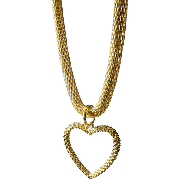 Pulseira banhada a ouro 18k + ping. de coração diamantado PUL-017