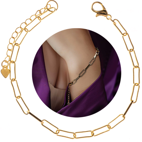 Pulseira Elo Cartier grande banhada a ouro 18k Semijoia PUL-024 - Image 4