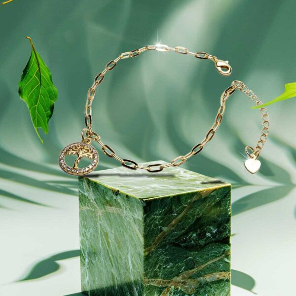 Pulseira Árvore da Vida banhada a ouro 18k PUL-020 - Image 9