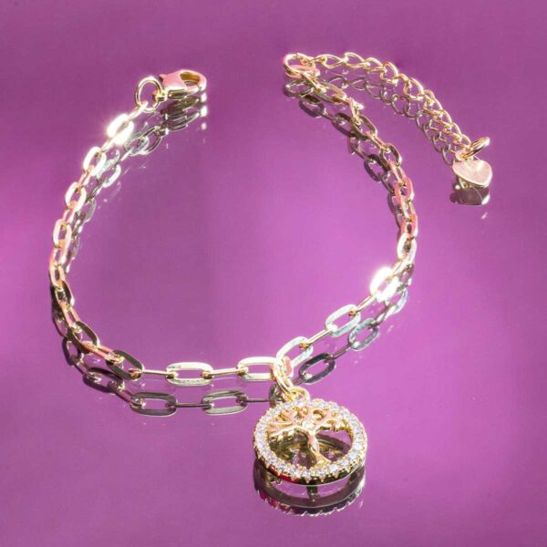 Pulseira Árvore da Vida banhada a ouro 18k PUL-020 - Image 7