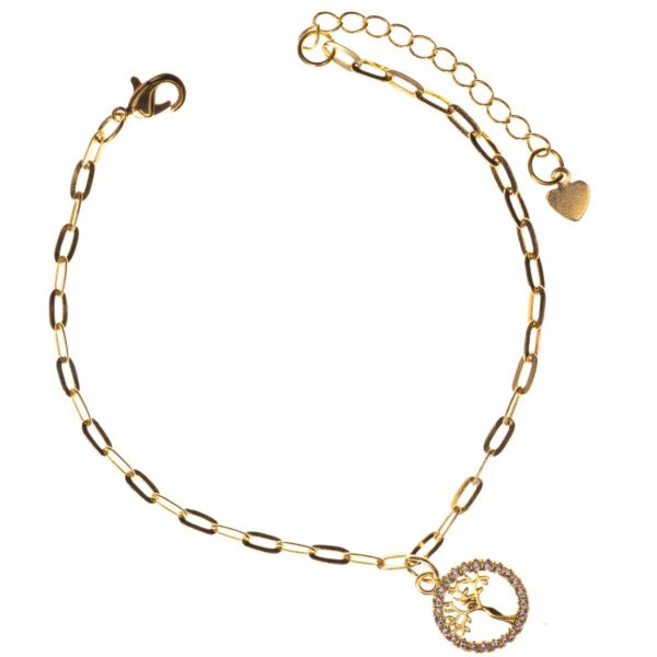 Pulseira Árvore da Vida banhada a ouro 18k PUL-020