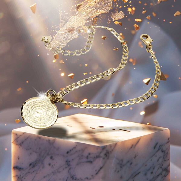 Pulseira com oração Pai Nosso banhada a ouro 18k PUL-021 - Image 6