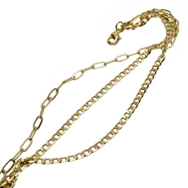 Pulseira Tripla corrente banhada a ouro 18k Semijoia PUL-022 - Image 7